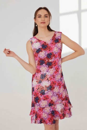 ETEK UCU ÇİFT KAT EMP.KOLSUZ ELBİSE