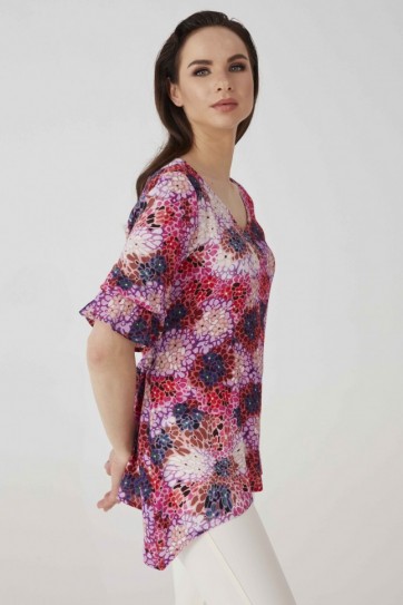 YANI DÖKÜMLÜ KEMERLİ EMP.BLUZ