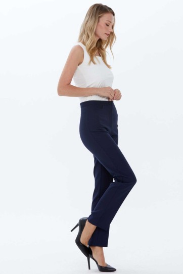 Kare Cep Boru Paça İçi Lastikli Pantolon