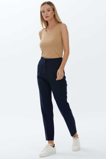 Çift Pensli Boru Paça Pantolon