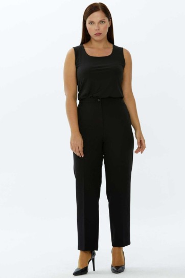 Büyük Beden İçi Lastikli Kare Cep Pantolon