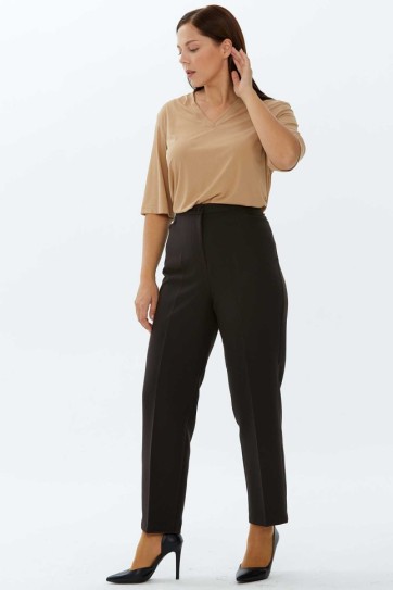 Büyük Beden İçi Lastikli Kare Cep Pantolon