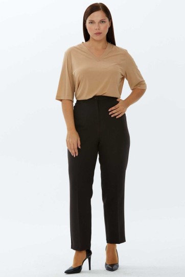 Büyük Beden İçi Lastikli Kare Cep Pantolon