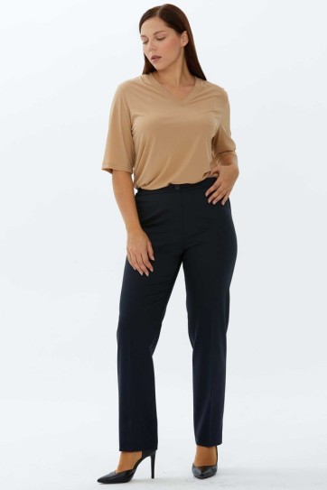 Büyük Beden Tam Lastikli Cepsiz Pantolon