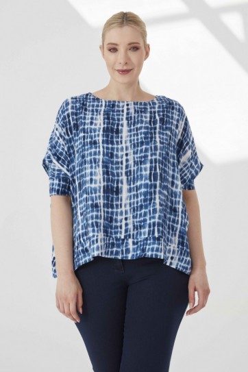 B.BD.KEND.KOLYELİ BATİK DES.BLUZ