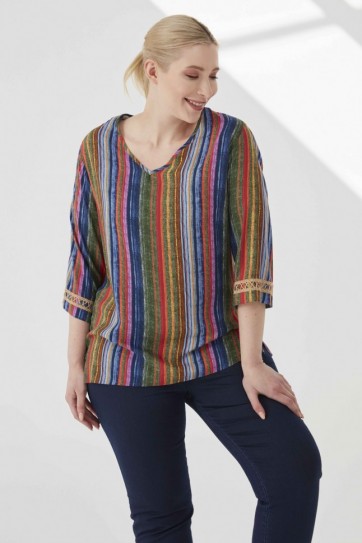B.BD.V YK.ÇİZGİLİ BLUZ
