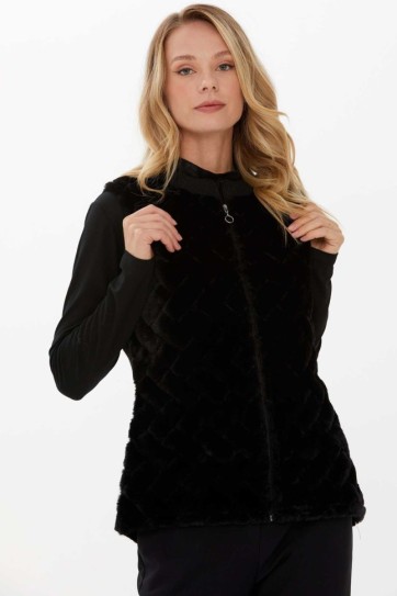 Önü Kürk Kombinli Yelek