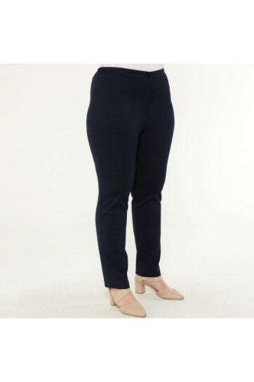 Büyük Beden Beli Tam Lastikli Pantolon