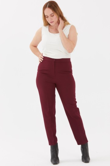 Büyük Beden Klasik Cepsiz Pantolon