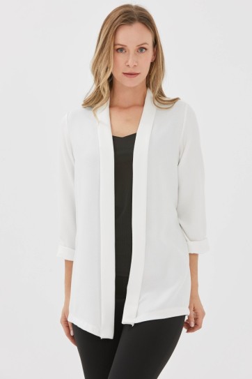 Yakası Kıvırmalı Truvakar Kol Ceket