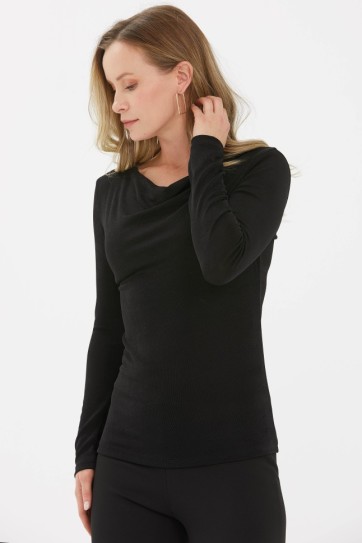 Degaje Yaka Uzun Kol Buzi Bluz