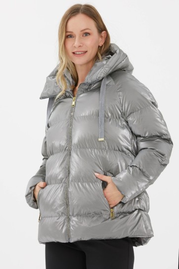 Grogrenli Kendinden Kapüşonlu Mont