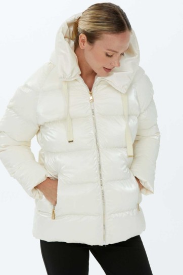 Grogrenli Kendinden Kapüşonlu Mont