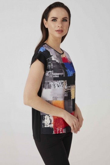 ÖNÜ EMPRIME DÜŞÜK KOL BLUZ