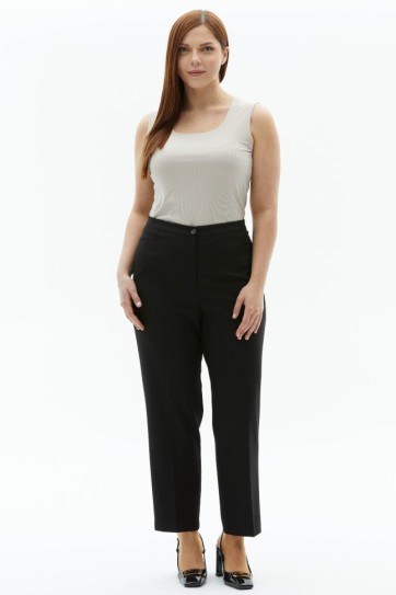 Büyük Beden İçi Lastikli Contalı Kare Cep Pantolon