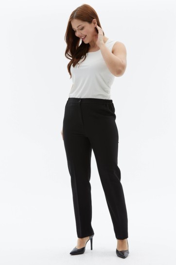 Büyük Beden Lastikli Boru Paça Pantolon