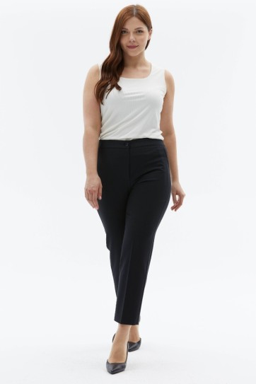 Büyük Beden Arkası Lastikli Yanları Süs Cep Pantolon