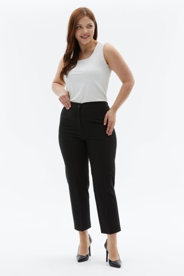 Büyük Beden Arkası Lastikli Yanları Süs Cep Pantolon