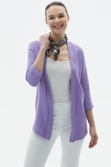 Yakası Katlamalı Truvakar Kol Ceket