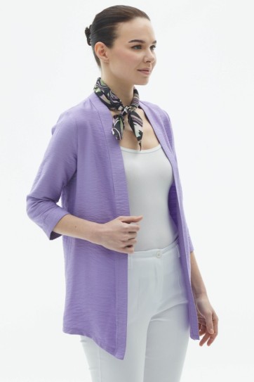 Yakası Katlamalı Truvakar Kol Ceket