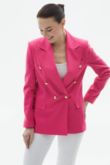 Kapak Cep Çok Düğmeli Ceket