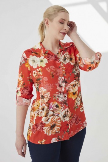 B.BD.ÖNDEN DÜĞ.ÇİÇEK DES.BLUZ