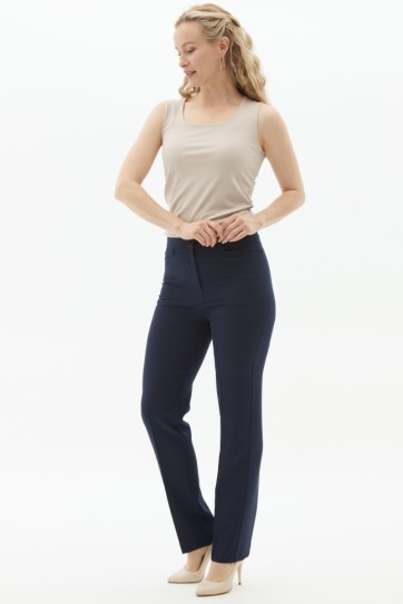 Kare Cep Boru Paça İçi Lastikli Pantolon