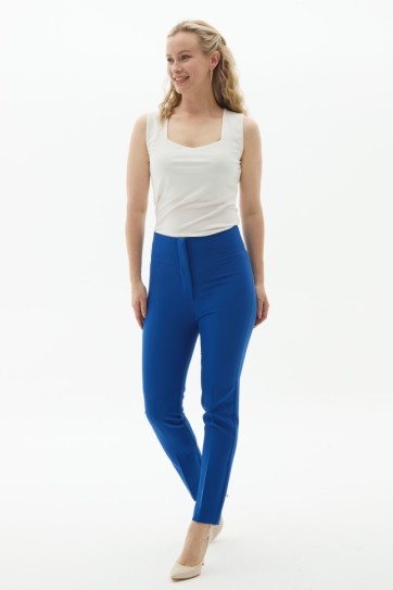 Kalın Kemerli Dar Paça Pantolon