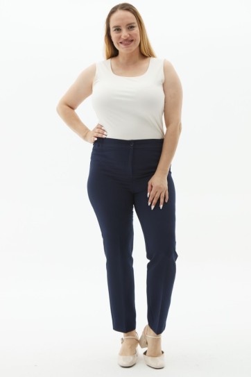 Büyük Beden Lastikli Boru Paça Pantolon