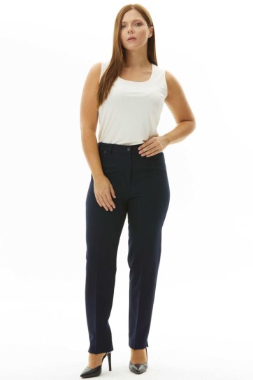 Büyük Beden Spor Cep Paçası Yırtmaçlı Pantolon