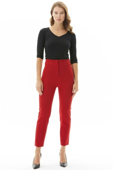 Çift Pensli Boru Paça Pantolon