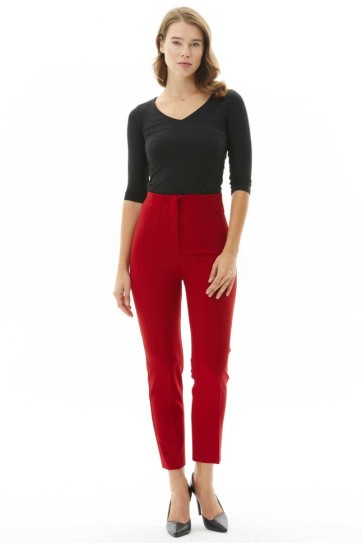 Çift Pensli Boru Paça Pantolon