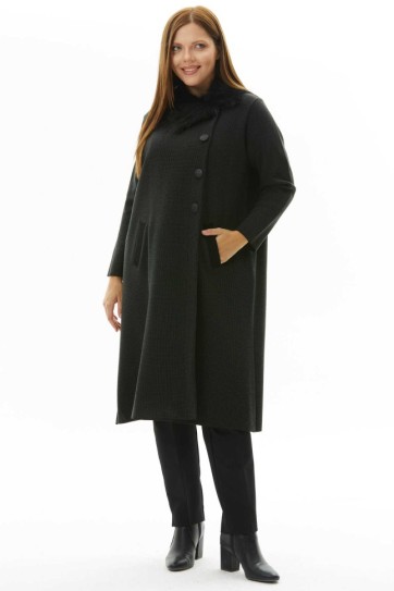 Büyük Beden Kruvaze Kapama Uzun Triko Hırka