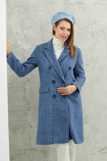 Erkek Yaka Kruvaze Kaban