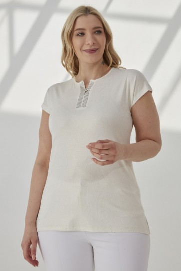 B.BD.YK.TAŞLI JAKARLI PENYE BLUZ