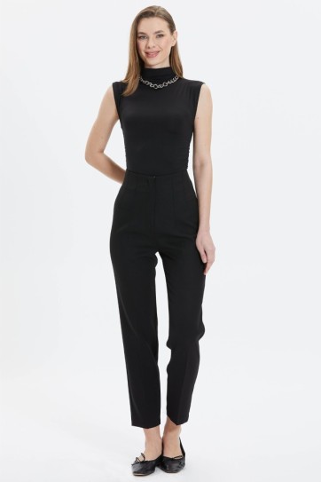 Çift Pensli Cepsiz Pantolon