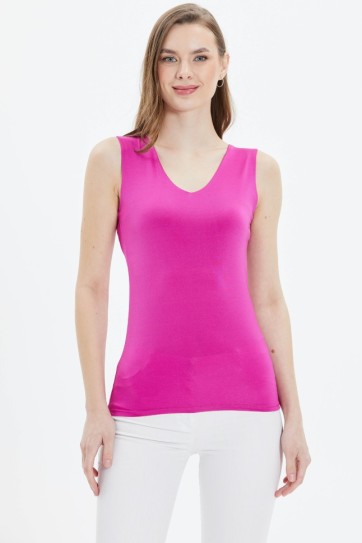 Kalp Yaka Kolsuz Parlak Penye Bluz