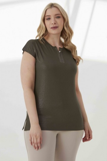 B.BD.YK.TAŞLI JAKARLI PENYE BLUZ