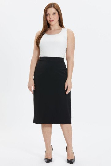 Büyük Beden Arkası Plikaşe Etek