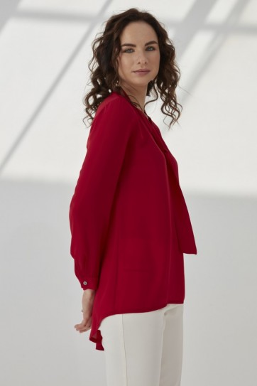 YK.BAĞLAMALI ARK.UZUN BLUZ - 20KSL8866