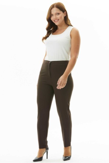 Büyük Beden Cepsiz Boru Paça Pantolon