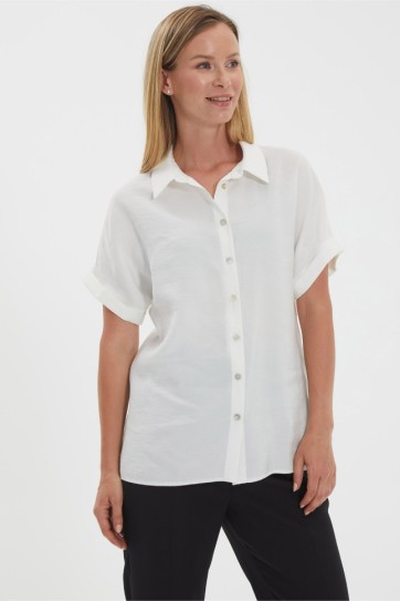 Gömlek Yaka Kısa Kol Bluz