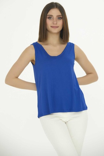 Önü Arkası V Yaka Penye Atlet