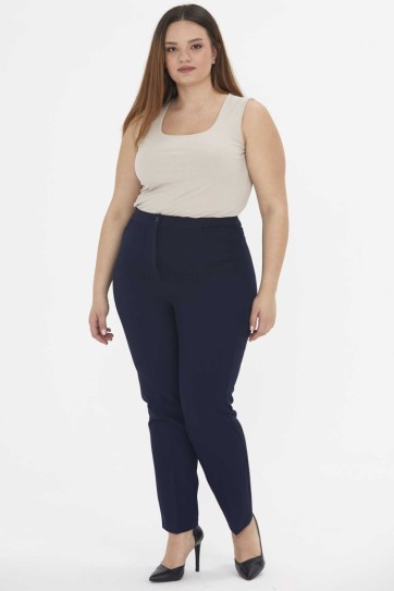 Büyük Beden İçi Lastikli Kare Cep Pantolon