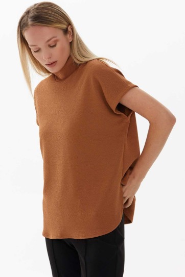 Balıkçı Yaka Düşük Kol Bluz