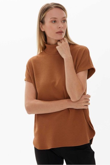 Balıkçı Yaka Düşük Kol Bluz