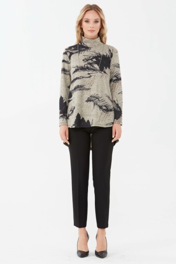 DİK YK.EMPRİME YANI YIRT. BLUZ - 20KSL8882