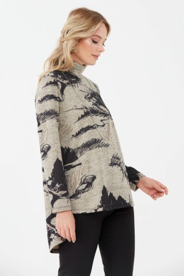 DİK YK.EMPRİME YANI YIRT. BLUZ - 20KSL8882