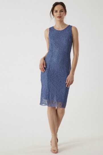 DANTELLİ PULLU KOLSUZ ELBİSE