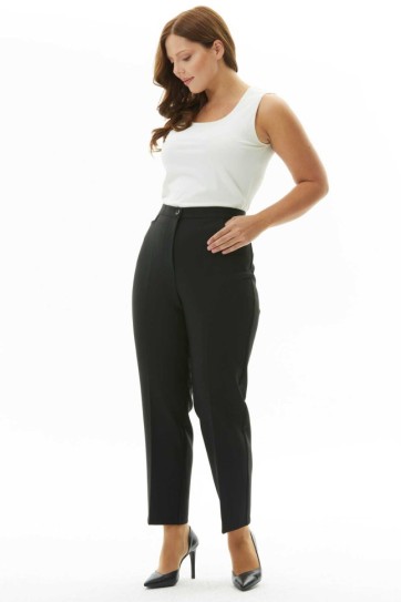 Büyük Beden Kare Cep İçi Gizli Lastikli Pantolon